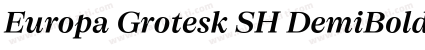 Europa Grotesk SH DemiBold字体转换